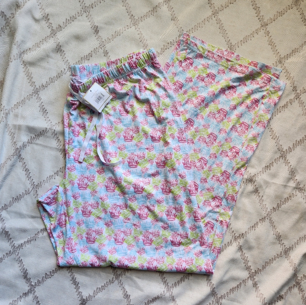 Royal Standard Women's Printed‎ Crowns Lounge Pajama Pants NWT